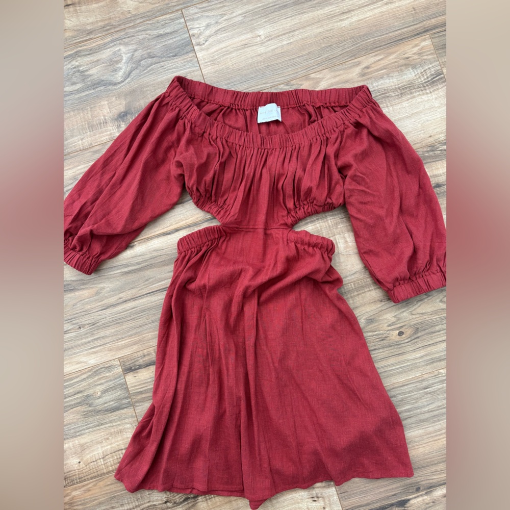 Hello Molly Red Off-Shoulder Mini Dress